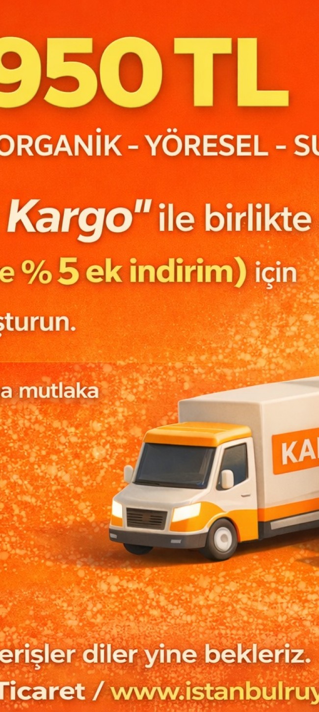 950 TL ye Ücretsiz Kargo