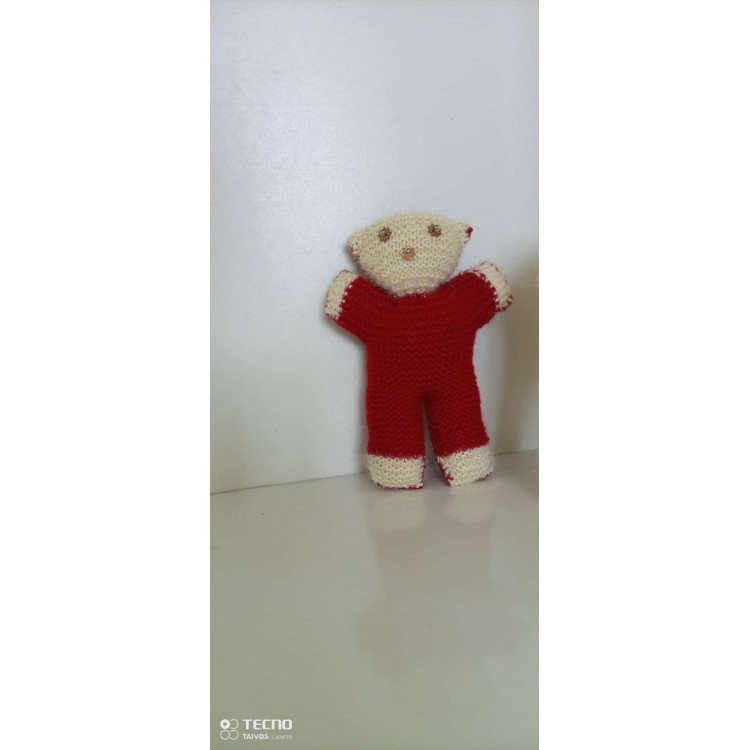 Hand Knitting Booties Making Fatoş Baby and Teddy Bear Bombom
