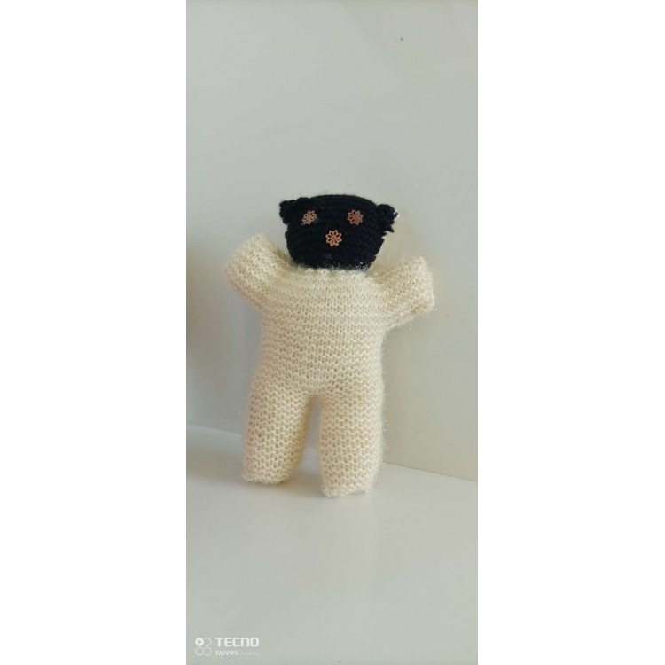 Hand Knitting Booties Making Fatoş Baby and Teddy Bear Bombom