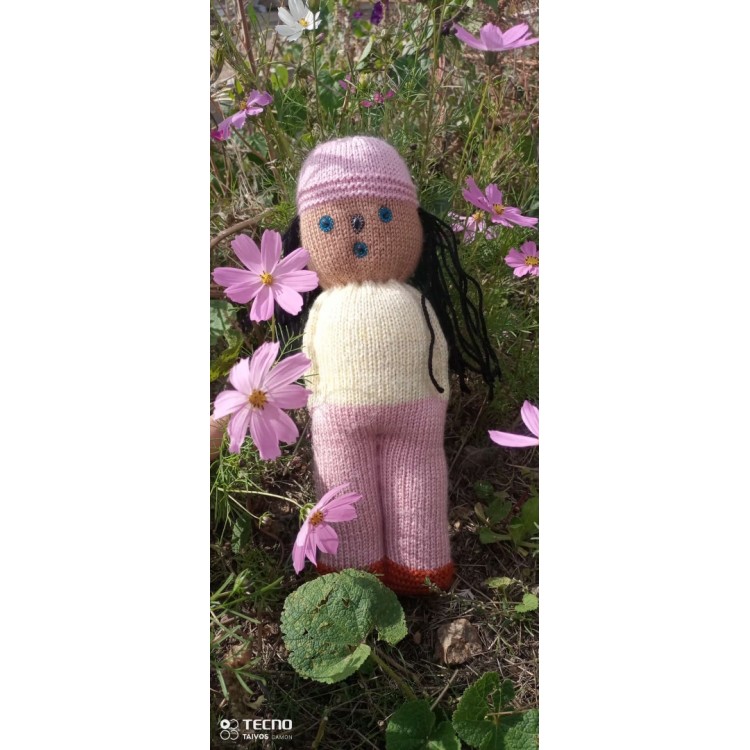 Hand Knitting Booties Making Fatoş Baby and Teddy Bear Bombom