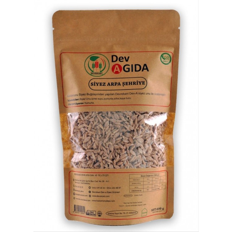 Siyez Arpa Şehriye 400 gr (Aç-Kapa Ambalaj) Siyez Arpa Şehriye 400 gr (Aç-Kapa Ambalaj)