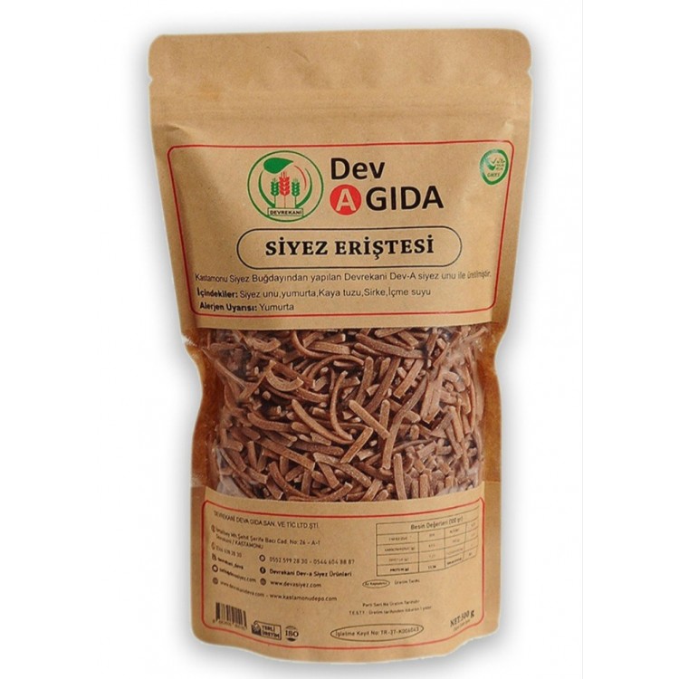 Siyez Erişte 500 Gr (Aç – Kapa Ambalaj)