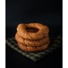 Organic Whole Wheat Sesame Bagel 3 pcs Half Baked 300 Gr Organic Whole Wheat Sesame Bagel 3 pcs Half Baked 300 Gr