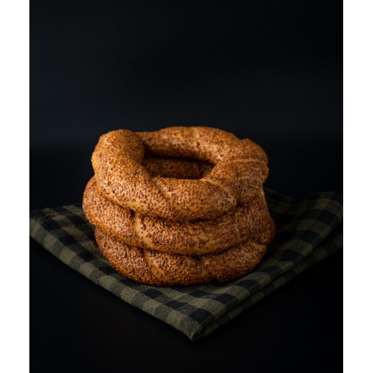 Organic Whole Wheat Sesame Bagel 3 pcs Half Baked 300 Gr Organic Whole Wheat Sesame Bagel 3 pcs Half Baked 300 Gr