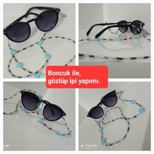 Boncuklu ip telefon gözlük çanta için